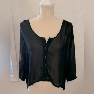 Black button up blouse